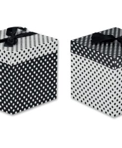 Κουτάκι χάρτινο πουά 15*15*15