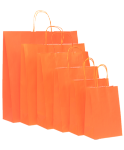 Πορτοκαλί  χάρτινη τσάντα