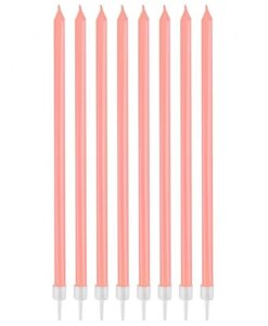 Κεριά ψηλά ανοιχτό ροζ