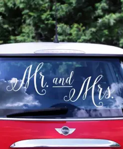 Wedding day αυτοκόλλητο "Mr. and Mrs."