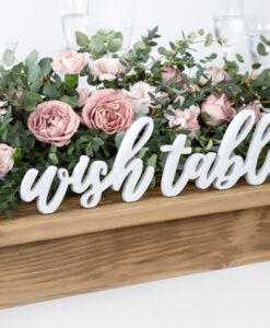 Ξύλινη επιγραφή "wish table" 40*10cm