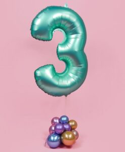 Foil Μπαλόνι Αριθμός - Απόχρωση Μέντας