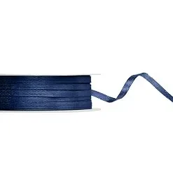 Κορδέλα σατέν navy blue με ούγια μονής όψης