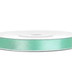 Κορδέλα Μέντα Σατέν με Ούγια Μονής Όψης