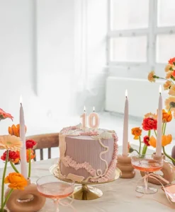 Κεράκι γενεθλίων dusty rose- Δώστε Λάμψη στις Ευχές σας!