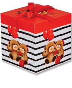 Κουτάκι χάρτινο με αρκουδάκια 15*15*15
