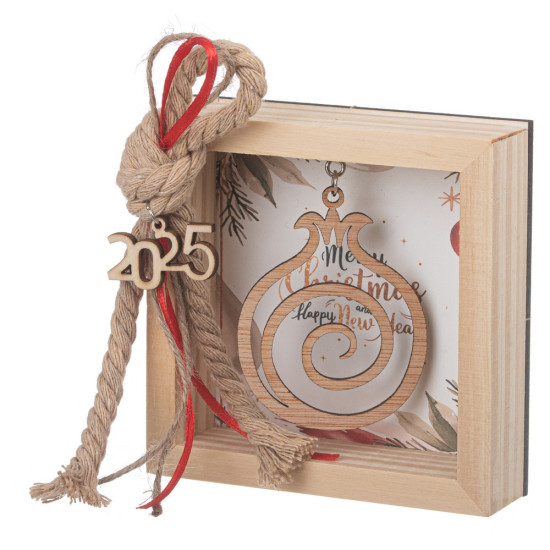 Ξύλινο σπιτάκι γουράκι 2026 10*10*3εκ