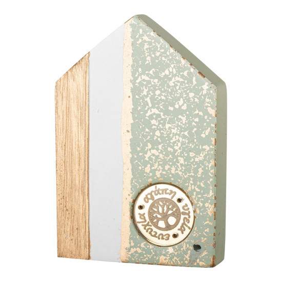 Κεραμικό γούρι πράσινο σπιτάκι 7*10